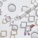 WallBerry 100 cm x 40 cm Waterproof Abstract Vinyl Wallpaper (Multicolor)