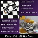 WallBerry 300 cm x 40 cm Waterproof Abstract Vinyl Wallpaper