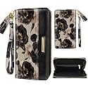 Coco Rossi Wallet for Women RFID Blocking Zipper Around Credit Card Holder