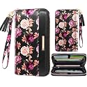 Coco Rossi Wallet for Women RFID Blocking Zipper Around Credit Card Holder