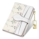 Wallets for Women- RFID Blocking- Soft PU Leather Bifold Coin Zipper Pocket Purse-Small flower wallet Credit Card Holder with ID Window