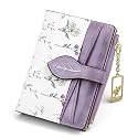 Wallets for Women- RFID Blocking- Soft PU Leather Bifold Coin Zipper Pocket Purse-Small flower wallet Credit Card Holder with ID Window