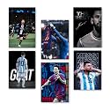 Wallgasm Lionel Messi Set of 6 Posters, 8x12 Inch (A4 Size) 300 GSM | Football | La Pulga | Sports Wall Art for Bedroom, Living Room | GOAT