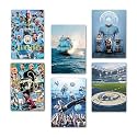 Wallgasm Manchester City Set of 6 Posters, 8x12 Inch (A4 Size) 300 GSM | Football | The Citizens | Sports Wall Art for Bedroom, Living Room