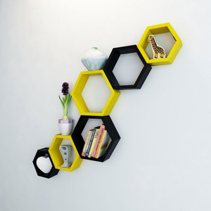 WallHeaven Wall Mounted Set of 6 Hexagonal