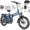 Wallke H9 Ultra 4000W Long Range Electric Bike for Adults, 55Ah 2640Wh 180 Mile, 40MPH Fast Ebike, 2-in-1 AC/DC Power Hub AC/Solar-Charging Battery, Torque Sensor, Air Suspension, 20" Fat Tire E Bike