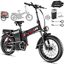 Wallke H9 Ultra 4000W Long Range Electric Bike for Adults, 55Ah 2640Wh 180 Mile, 40MPH Fast Ebike, 2-in-1 AC/DC Power Hub AC/Solar-Charging Battery, Torque Sensor, Air Suspension, 20" Fat Tire E Bike