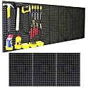 WallPeg Pegboard Kit - 3 ea. 24"x16" Black Peg Boards Panels - Made in USA