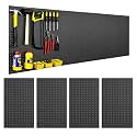 WallPeg Pegboard Kit - 4 Each 24"x16" Peg Board Panels - Made in USA - Mounted Size is 64" x 24" Pegboards Wall Organizer for Walls Home, Garage Tool Storage, Office Organization, Kitchen, Craft Room