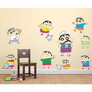 wallstick cute shin chan wallsticker vinyl 80 cm x 50 cm