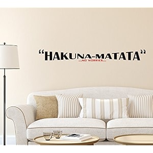 wallstick 39 hakuna-matata no worries 39 wall sticker vinyl 15 cm x 140 cm multicolor 72-04