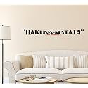 Wallstick ' Hakuna-Matata (No Worries) ' Wall Sticker (Vinyl, 15 cm x 140 cm, Multicolor) 72-04