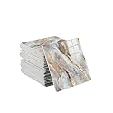 WALLVEAR UV Marble Wall Panel 2x2 Ft PVC High Gloss Sheet (8, Blue Malti)