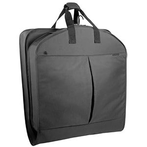 wallybags 52 deluxe travel carry-on garment bag with two pockets perfect for dresses suits men and women black 805 52-inch 52 deluxe travel garment bag with two pockets
