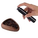 Walnut Coffee Bean Dosing Cup and Spray Bottle Kit for espresso enthusiasts, Coffee Bar Accessories,Take coffee beans quantitatively to reduce the spray of coffee static electricity