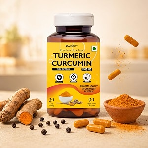 walpar organic curcumin turmeric with piperine bioperine - 1510mg 90 capsules