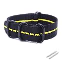 WAMD Zulu Nylon Watch Strap/Watch Band - 18mm, 20mm and 22mm Zulu Nylon Watch Strap - Multicolor Options