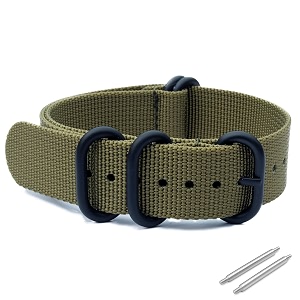 wamd zulu nylon watch strapwatch band - 18mm 20mm and 22mm zulu nylon watch strap - multicolor options