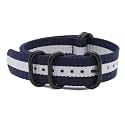 WAMD Zulu Nylon Watch Strap/Watch Band - 18mm, 20mm and 22mm Zulu Nylon Watch Strap - Multicolor Options (22 mm, Blue and White)