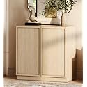 WAMPAT 31.5" Modern Sideboard Buffet Cabinet with 2 Doors, Multifunctional Sideboard with Large Storage and Adjustable Shelf, Coffee Bar Cabinet Storage Cabinet for Kitchen, Living Room, Beige