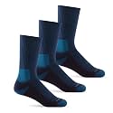 WANDER Merino Wool Crew Socks 3 Pairs Lightweight Cushion Boot Sock