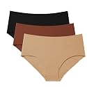 WANDER Womens Seamless Hipster Underwear 3-Pack Invisible No Show Brief