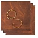 Wanderings Leather Sheets for Crafts – 3 Sheets (12" x 12") + Leather Cord (36") - Genuine Full Grain Buffalo Leather Squares - Great for Jewelry, Leather Wallets, Leatherworking Arts and Crafts