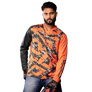 wanderlooms wild ride performance jersey for men  full sleeve graphic printed round neck cycling t-shirt for bikers sports amp outdoor activities