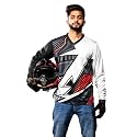 WANDERLOOMS TheTrendsetter Jersey Tshirt for Men | Stylish Full Sleeve V Neck Graphic Printed Riding Jersey for Bikers