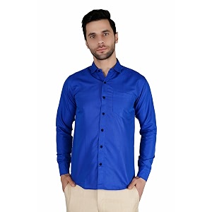 Mens Slim fit Solid Casual Cotton Shirt