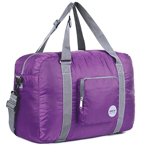wandf foldable personal item travel bag carry on duffle bag