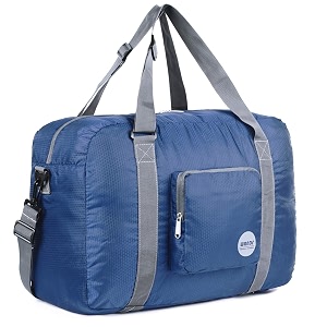 wandf for spirit airlines 1834 foldable travel duffle bag weekender bags carry on bag for women girls navy blue