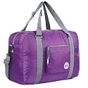 WANDF Foldable Personal Item Travel Bag, Carry on Duffle Bag