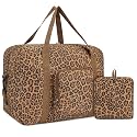 WANDF for Spirit Airlines 18" Foldable Travel Duffle Bag Weekender Bags Carry on Bag for Women Girls (Navy Blue)