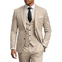 Wangyue Men's Suits 3 Piece Slim Fit Wedding Suits for Men Formal Business Suit Party Prom Tuxedo