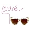 WANNA PARTY 2 Pcs Bride Sunglasses for Bachelorette &amp; Pink Bride Straw Combo for Bridal Shower Party/Bachelorette Party/Bride to Be Gift for Women