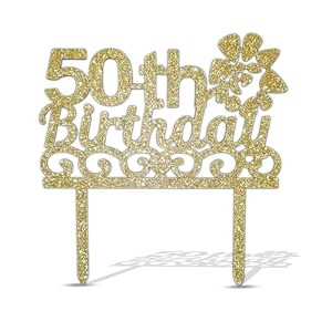 wanna party 50th birthday cake topper - cheers to 50 years - 50 and fabulous cake topper - wedding anniversary party sign decorations 50