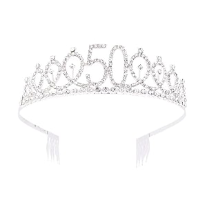 wanna party 50th birthday crown for women 50th birthday tiara 50th birthday gifts women 50th birthday party props amp favors