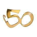 Wanna Party 50th Birthday Gold Number Glasses, 50 Number Novelty Eyewear for Men & Women, 50th Birthday Party Photo Booth Props, Celebration Accessories & Fun Party Decor