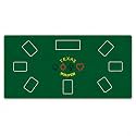 Wanna Party 72 x 36 Inch Poker Mat, 8 Players Texas Hold'em Poker Mat Poker Table Cover for Tables, Folding Portable Poker Table Top Mat for Poker Games, Casino, Diwali Card Party