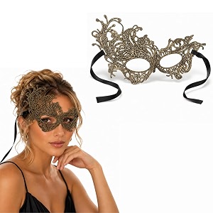 wanna party antique golden net lace masquerade eye mask for young adults  elegant venetian style fancy dress party mask  halloween photo prop  1pc