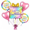 Wanna Party Balloon Set - 36 Inch, Pack of 5 | Gift Box Present Foil Balloons | Big Balloon Set