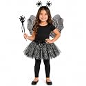 Wanna Party Black Spider Tutu Costume Set for Kids – 4PC | Spider Web Theme Fancy Dress Accessories | Black Halloween Costume Set for Girls | Costume Party, School Event, Role Play &amp; Photo Shoot