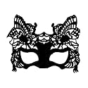 Wanna Party Black Velvet Eye Mask Masquerade Mask for Men and Women for Masquerade Party, Venetian party,Stage Performances,Eye Mask for Halloween, Birthday, Adult Party