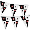 Wanna Party Cards Party Decorations Banner Poker Night Pennant Hanging Paper Garlands Poker Card Garlands Casino Night Banner Garland for Diwali Cards Party Decor -9 FT long