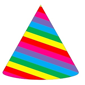 wanna party rainbow birthday caps  pack of 8 colorful paper hats for kids party fun decorative caps with bright rainbow design for boys and girls celebrations