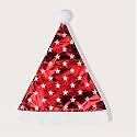 Wanna Party Christmas Kids Santa Hat | Glitter Printed Xmas Cap for Children | Soft Red Holiday Hat for Boys &amp; Girls Party