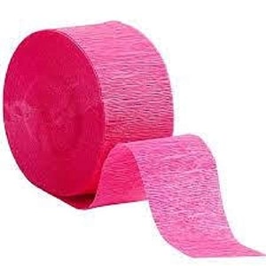 wanna party crepe streamers hot pink - 4pc