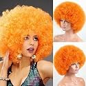 Wanna Party Dense Afro Wigs Orange 80 Grams