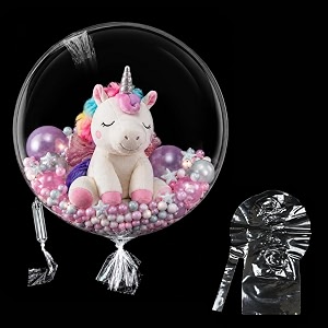 wanna party large clear bobo balloons for stuffing extra-wide mouth transparent balloons 2226 inch for birthday anniversary valentines day baby shower amp party decoration